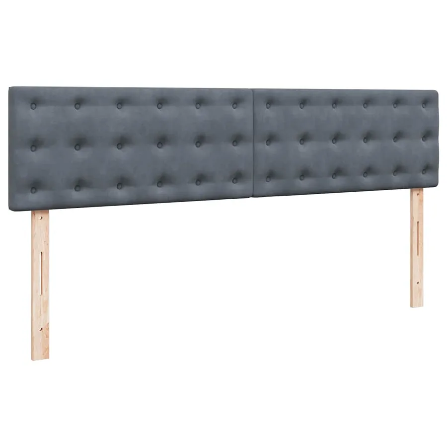 Cadre de lit ottoman avec matelas gris foncé 180x200cm velours - 9