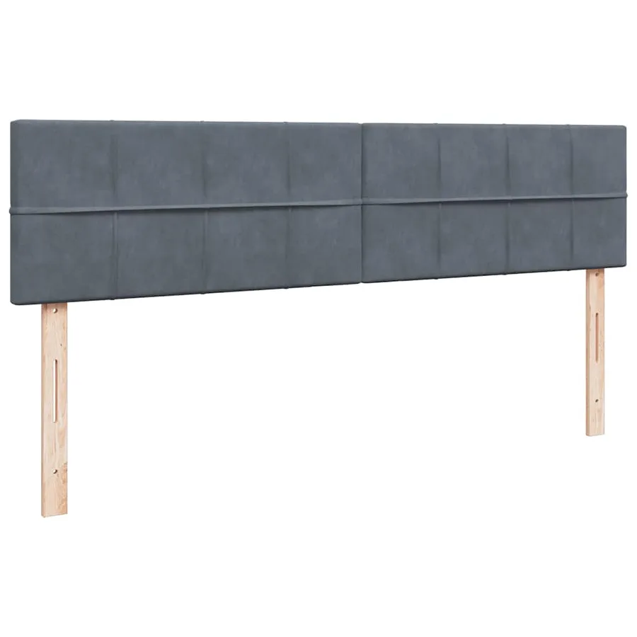 Cadre de lit ottoman avec matelas gris foncé 180x200cm velours - 9
