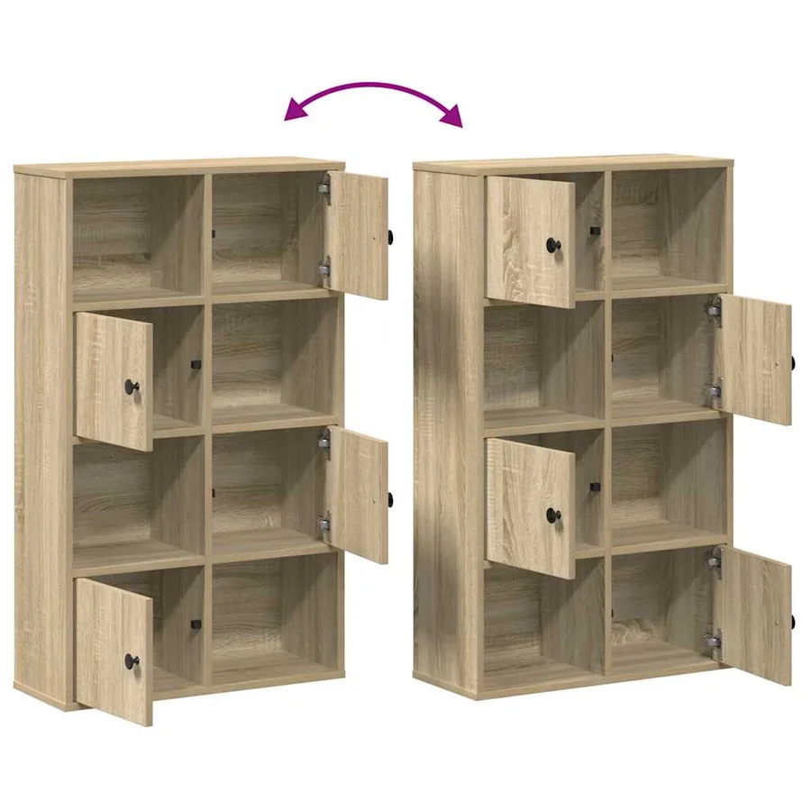 Bibliothèque chêne sonoma 60x24x101,5 cm bois d'ingénierie - 8