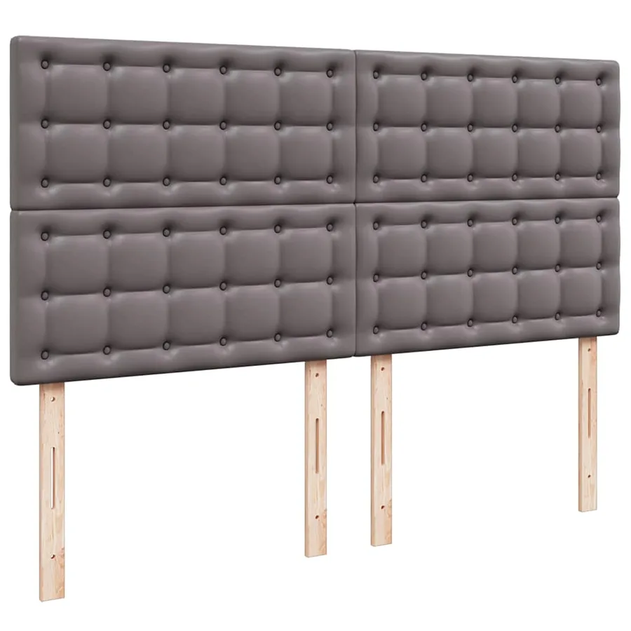Cadre de lit ottoman avec matelas gris 200x200 cm similicuir - 10