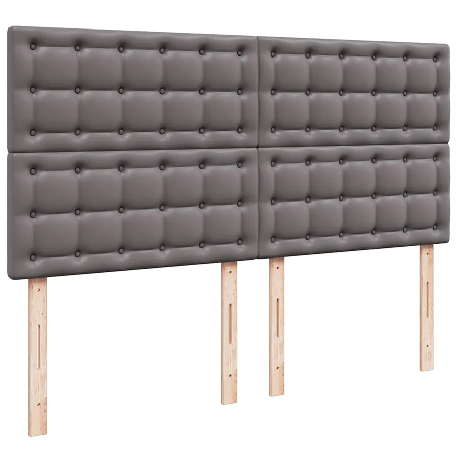 Cadre de lit ottoman avec matelas gris 180x200 cm similicuir - 9