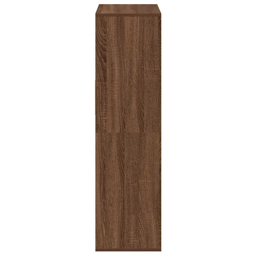 Bibliothèque chêne marron 66x31x112 cm bois d'ingénierie - 5
