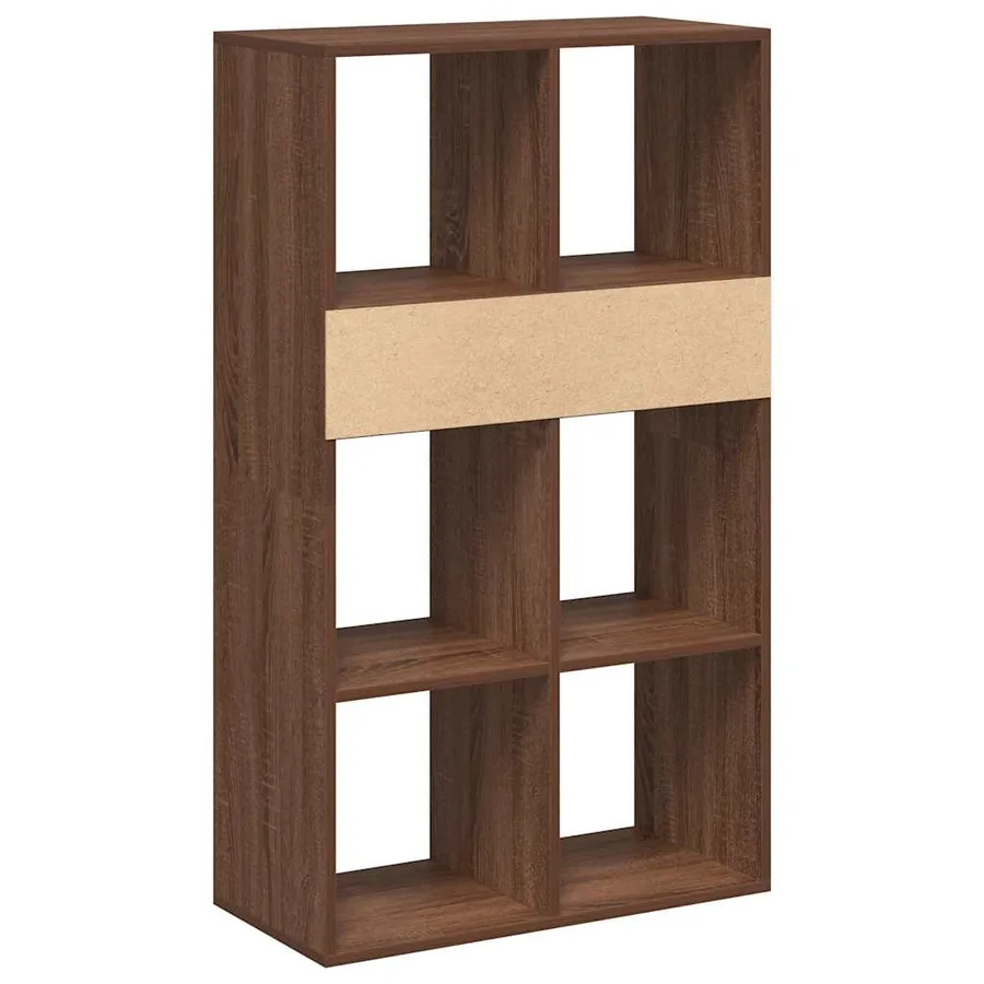 Bibliothèque chêne marron 66x31x112 cm bois d'ingénierie - 6