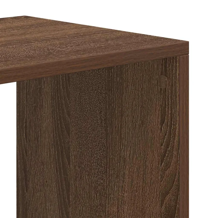 Bibliothèque chêne marron 66x31x112 cm bois d'ingénierie - 7