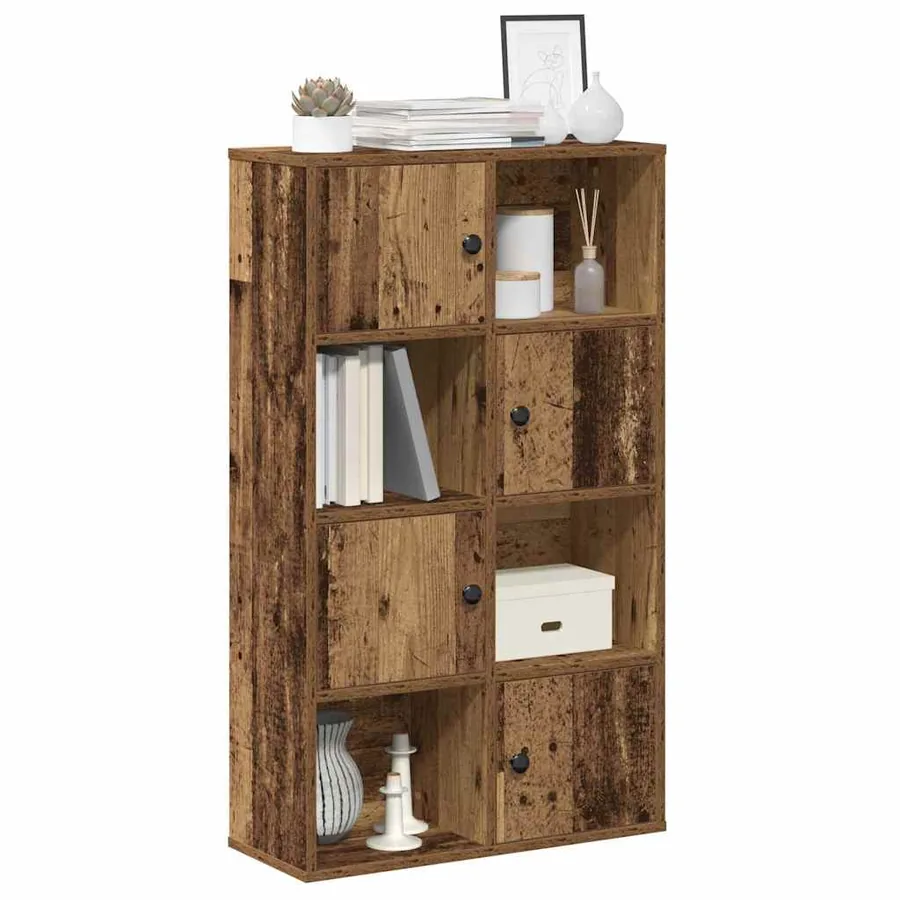 Bibliothèque vieux bois 60x24x101,5 cm bois d'ingénierie