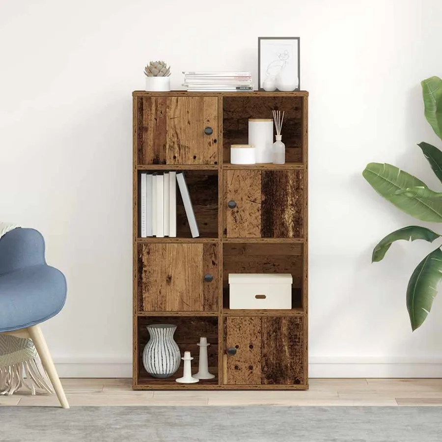 Bibliothèque vieux bois 60x24x101,5 cm bois d'ingénierie - 3