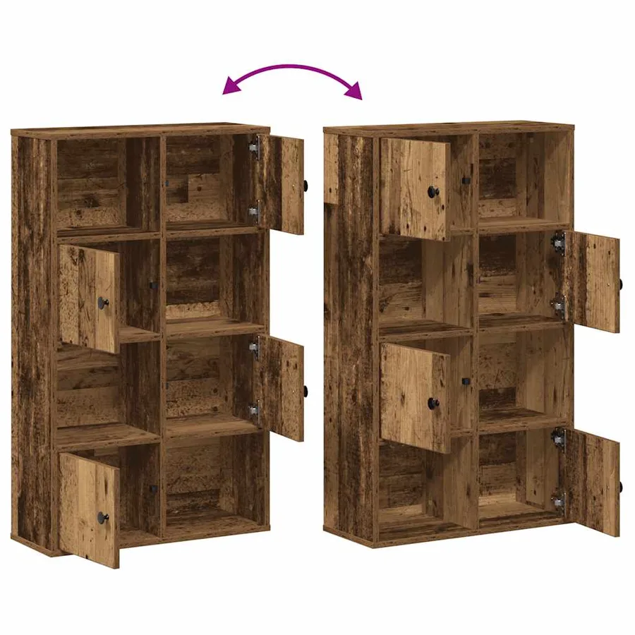 Bibliothèque vieux bois 60x24x101,5 cm bois d'ingénierie - 8