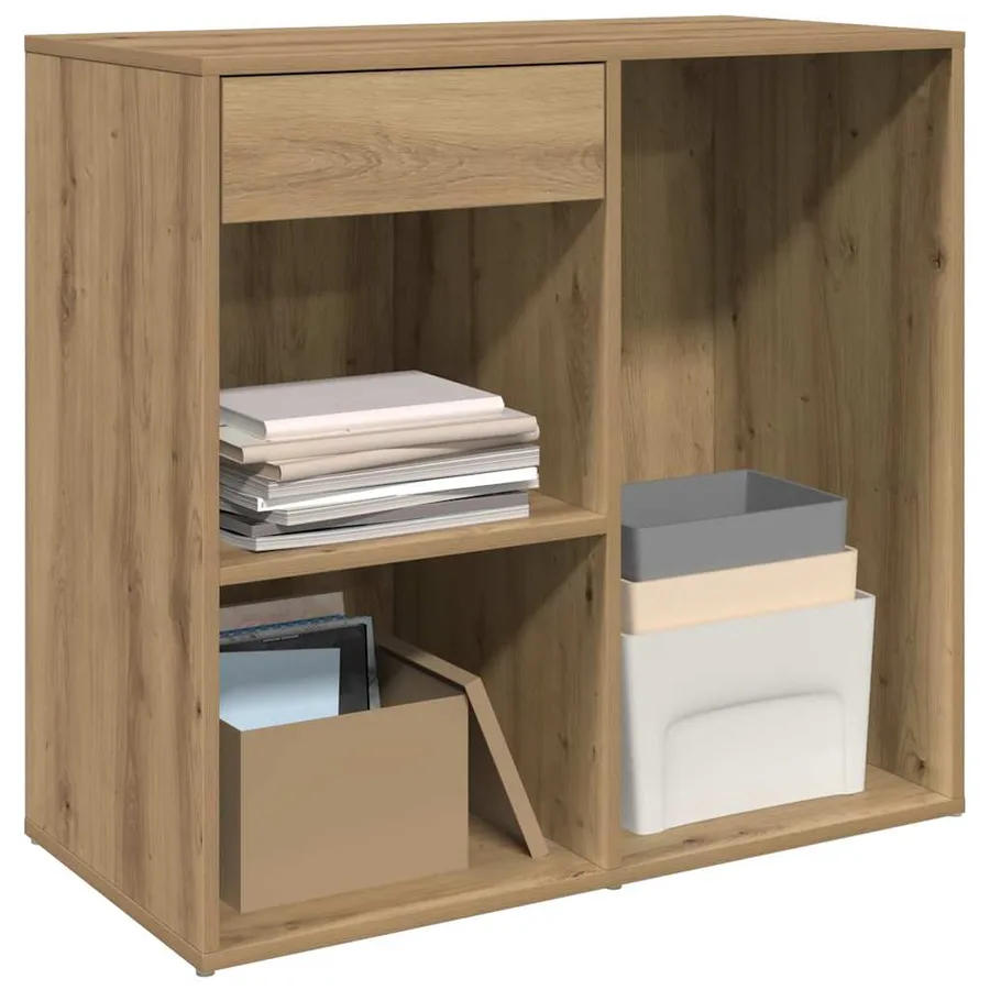 Armoire cosmétique chêne artisanal 80x40x75cm Bois d'ingénierie - 3