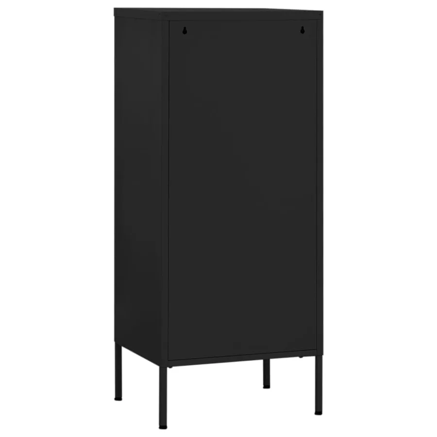 Armoire de rangement Noir 42,5x35x101,5 cm Acier - 5