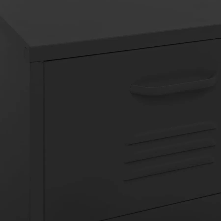 Armoire de rangement Noir 42,5x35x101,5 cm Acier - 8