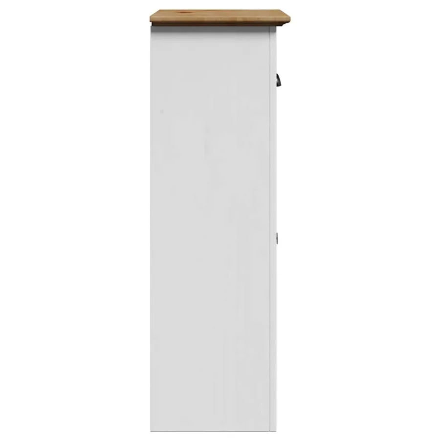 Armoire de salle de bain BODO blanc et marron 44x30x90 cm - 5