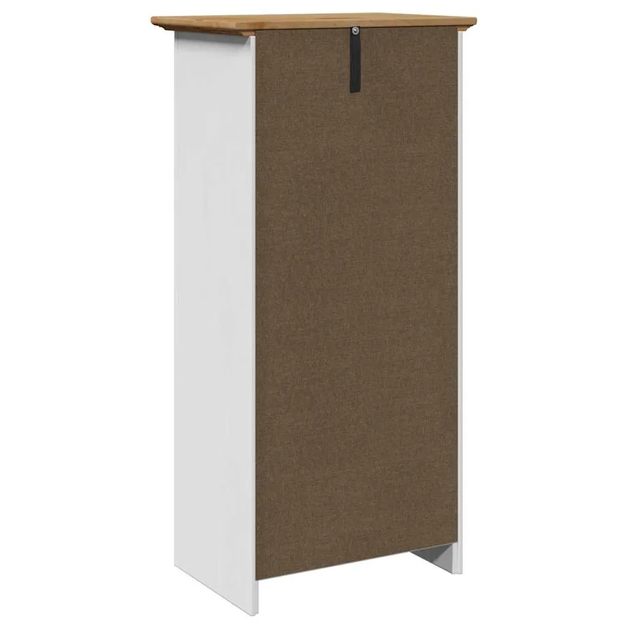 Armoire de salle de bain BODO blanc et marron 44x30x90 cm - 6