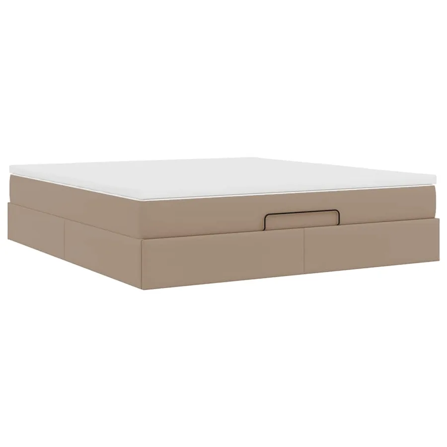 Cadre de lit ottoman et matelas cappuccino 180x200cm similicuir - 10