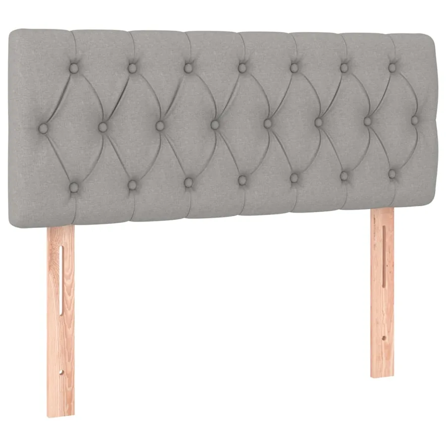 Sommier à lattes de lit avec matelas Gris clair 90x200 cm Tissu - 6