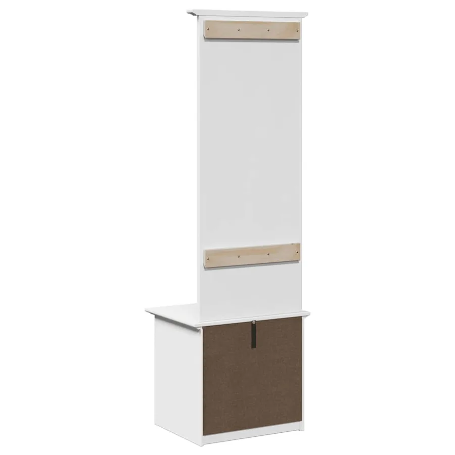 Armoire de couloir avec crochets BODO blanc 50x40x157 cm - 7