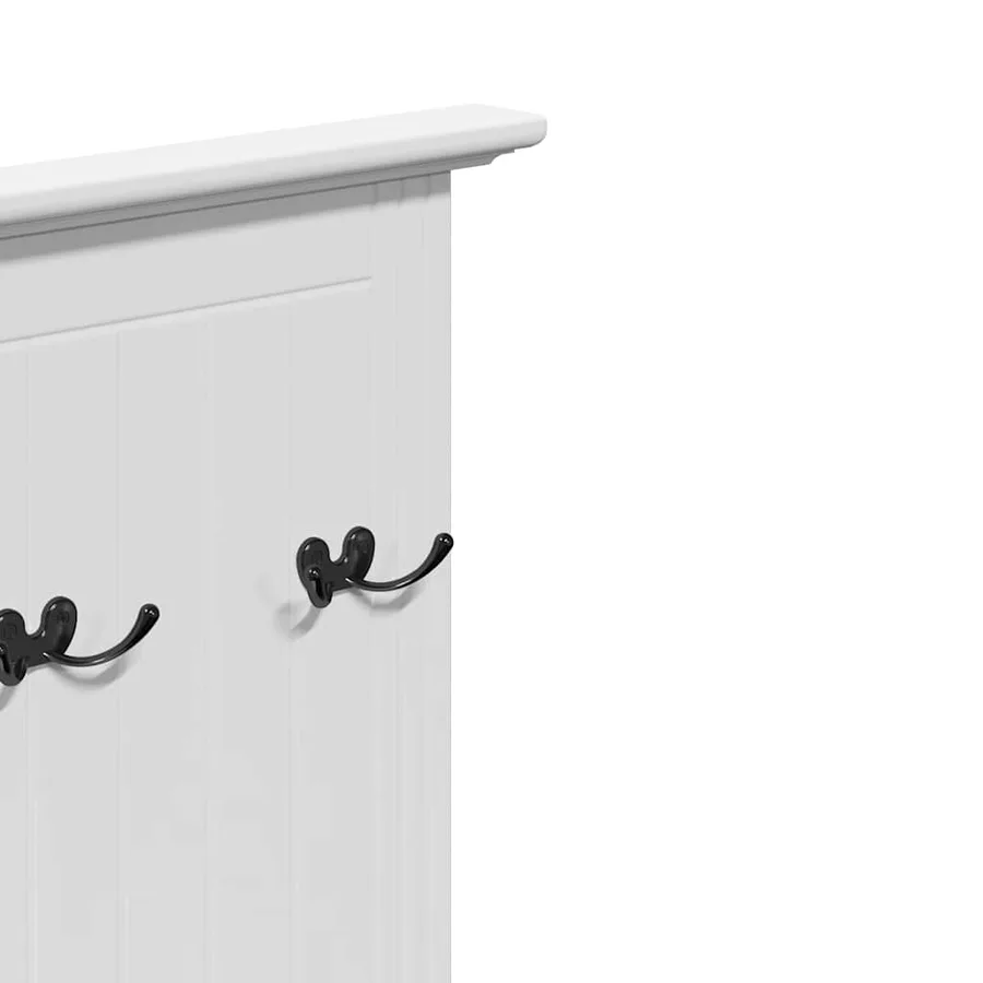 Armoire de couloir avec crochets BODO blanc 50x40x157 cm - 8