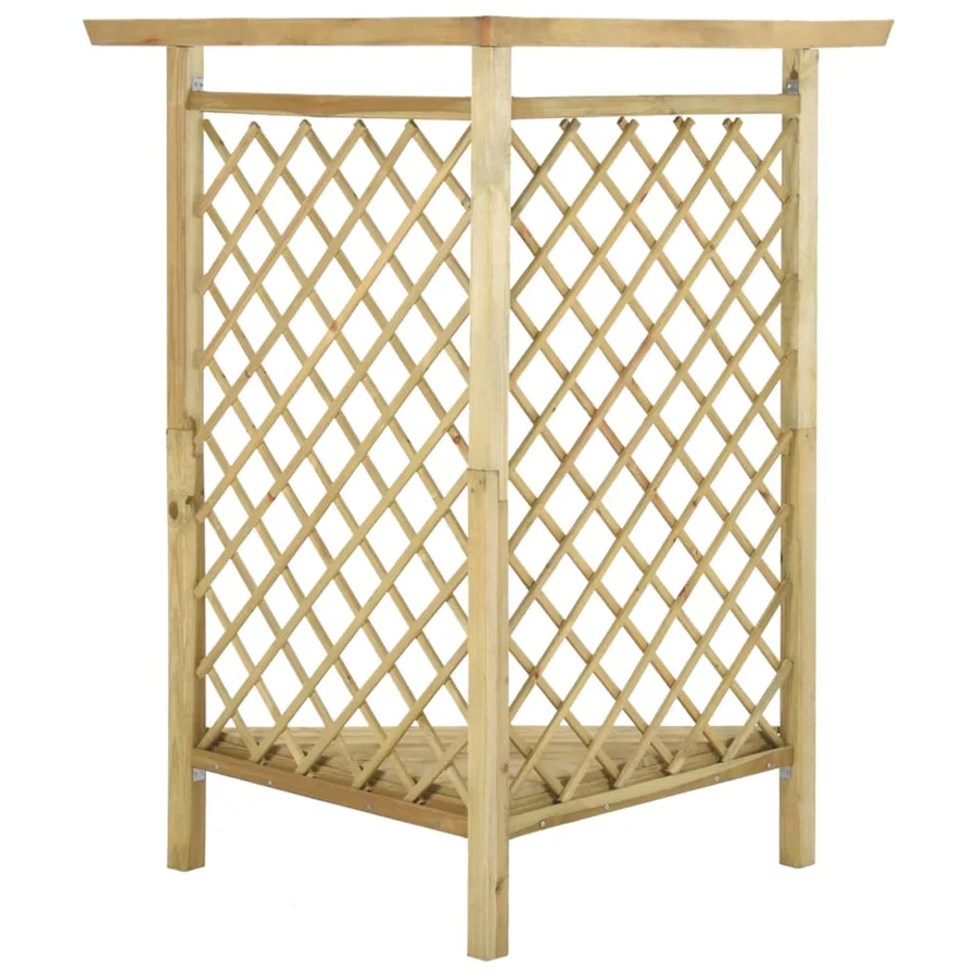 Corner Pergola with Bench 166x81x174 cm Impregnated Pine Wood - 4