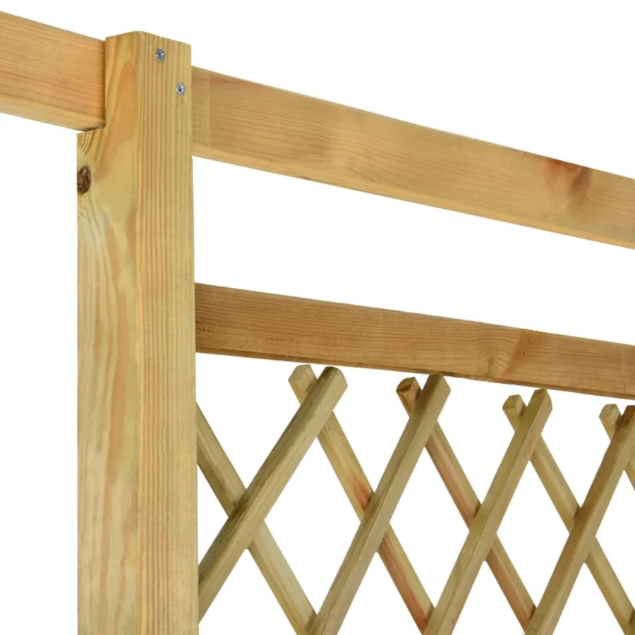 Pergola d'angle avec banc 166x81x174 cm Bois de pin imprégné - 5