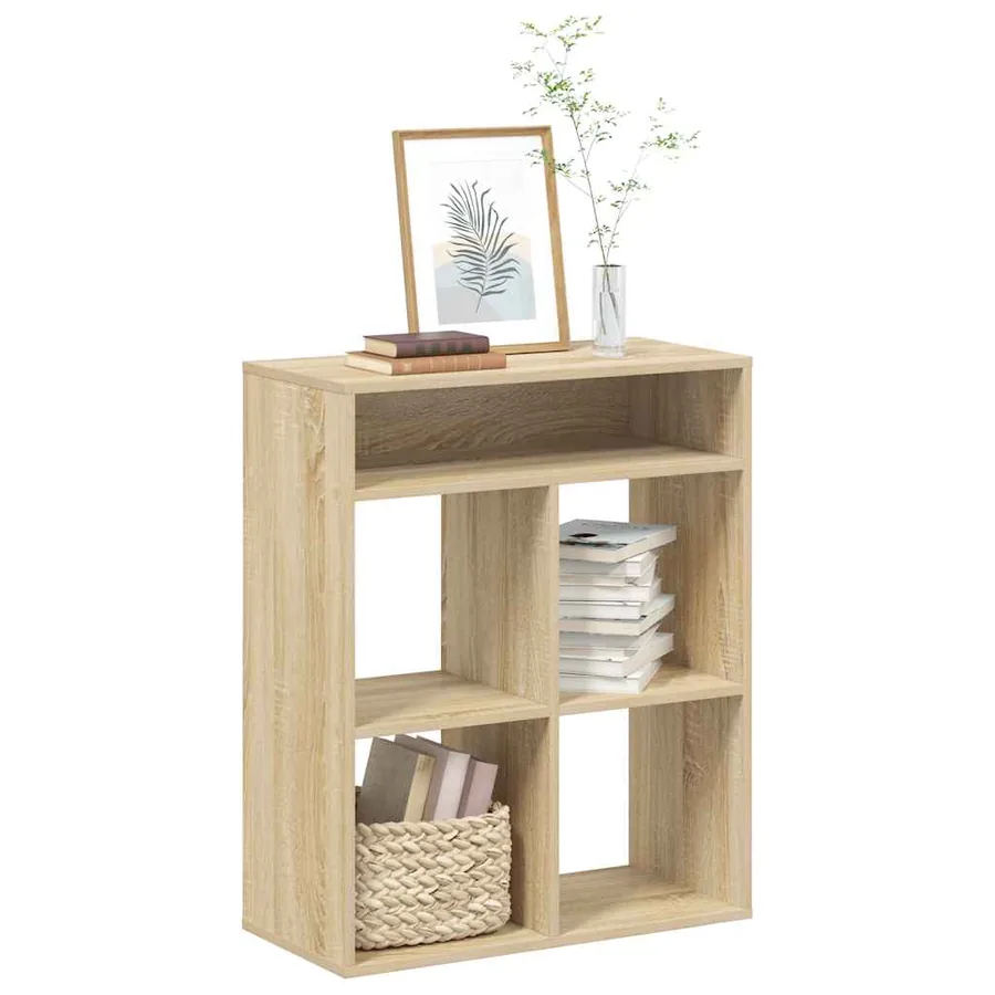 Bibliothèque chêne sonoma 66x31x80 cm bois d'ingénierie