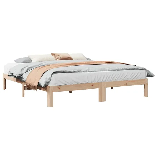 Cadre de lit sans matelas 160x200 cm bois massif de pin
