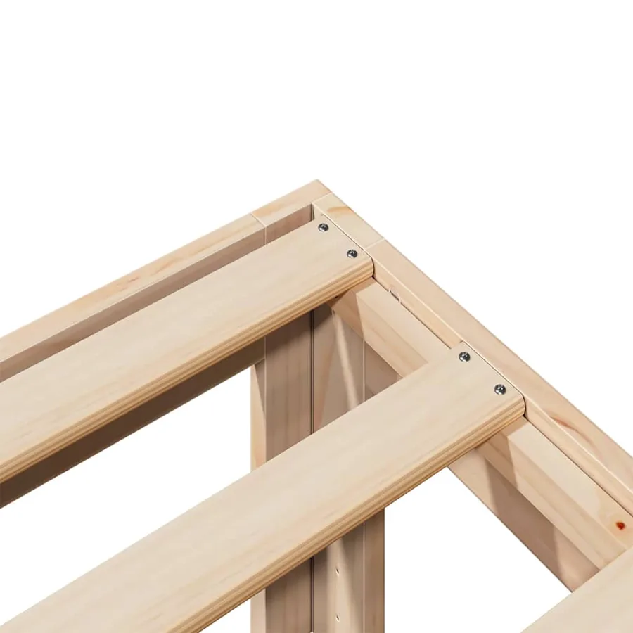 Cadre de lit sans matelas 160x200 cm bois massif de pin - 8