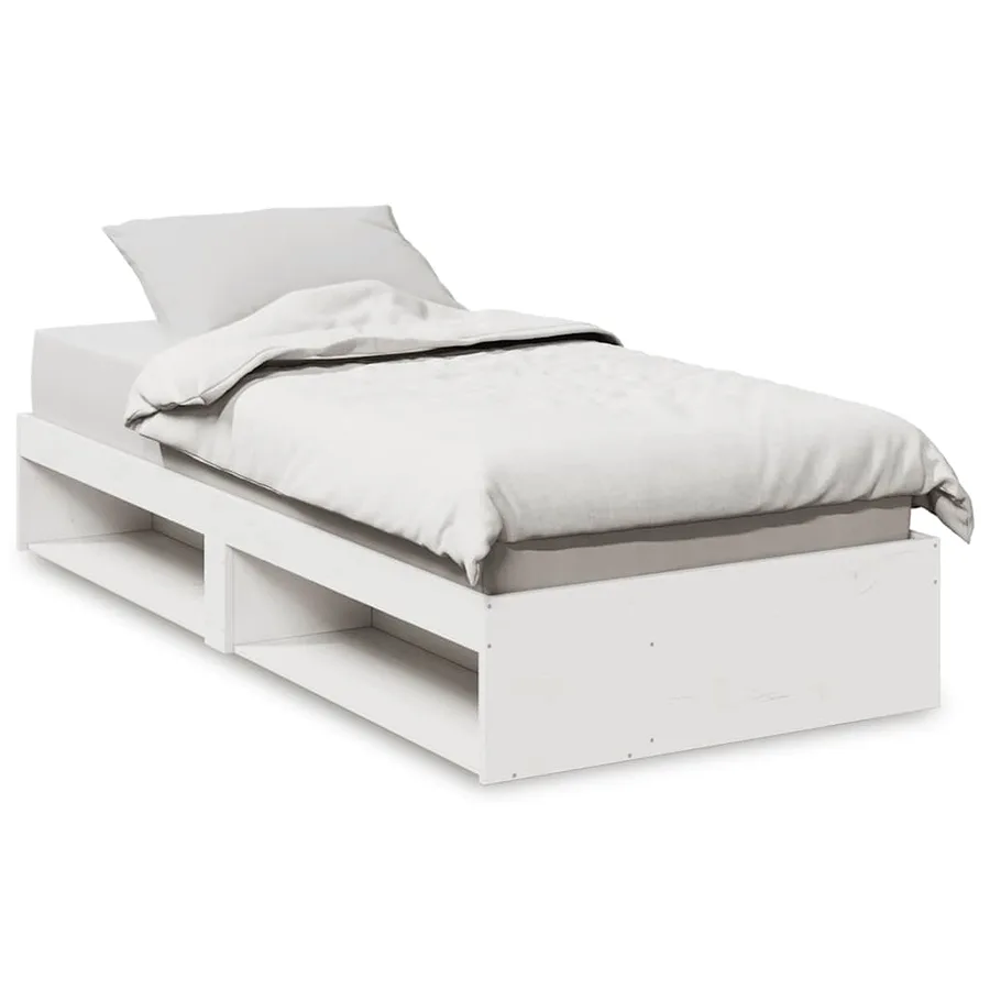 Lit de jour sans matelas blanc 90x190 cm bois de pin massif - 2