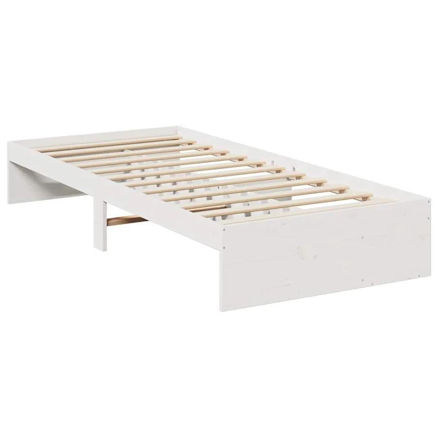 Lit de jour sans matelas blanc 90x190 cm bois de pin massif - 7