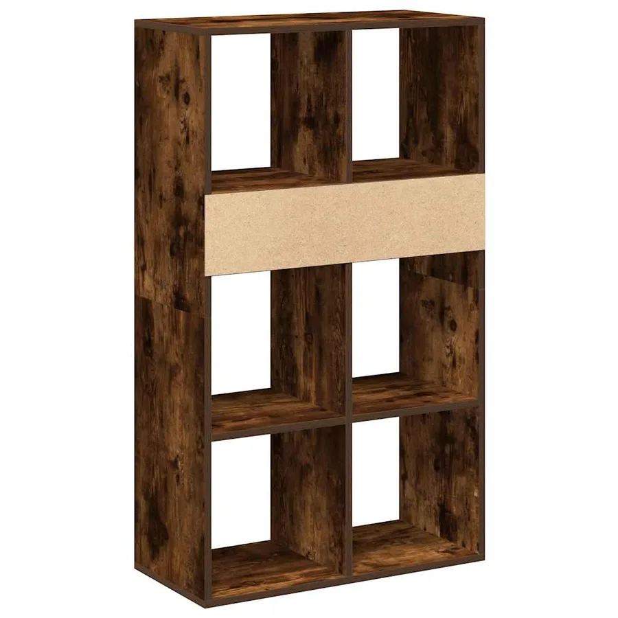 Bibliothèque chêne fumé 66x31x112 cm bois d'ingénierie - 6