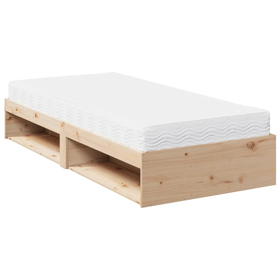 Lit de jour avec matelas 80x200 cm bois de pin massif - 5