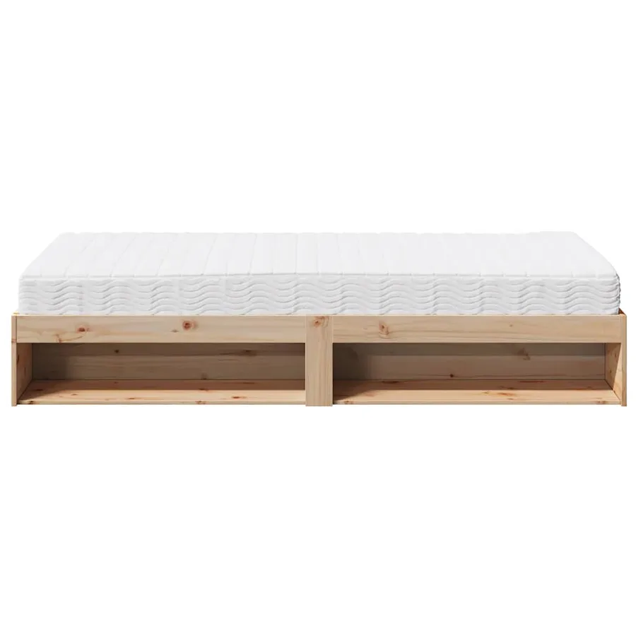 Lit de jour avec matelas 80x200 cm bois de pin massif - 7