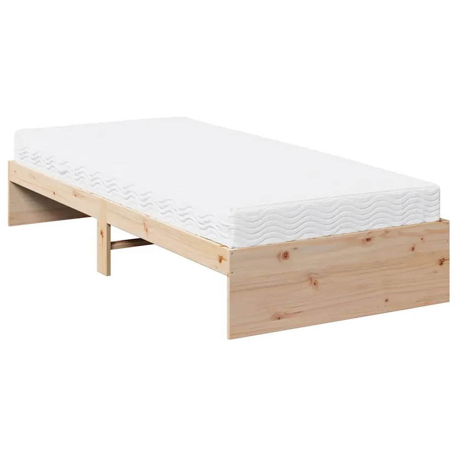 Lit de jour avec matelas 80x200 cm bois de pin massif - 8