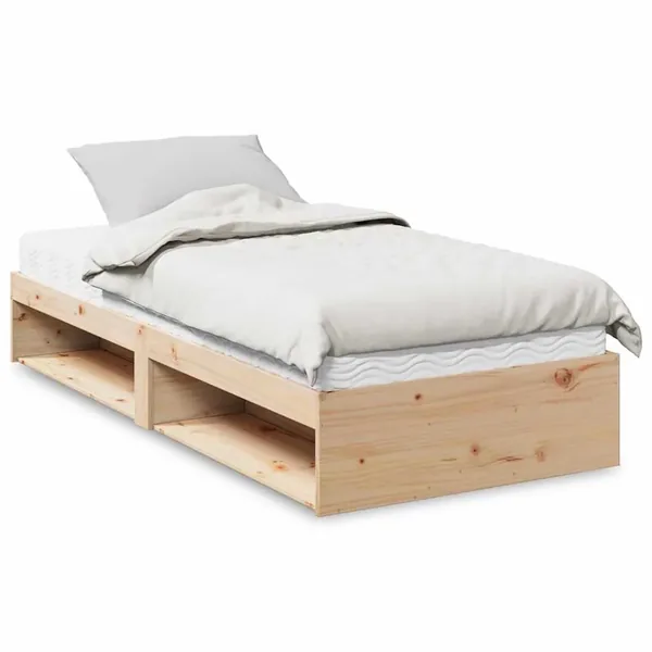 Lit de jour avec matelas 90x190 cm bois de pin massif