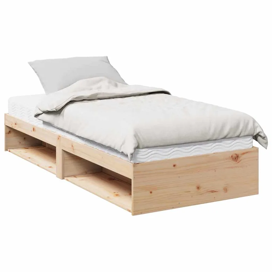 Lit de jour avec matelas 90x190 cm bois de pin massif - 2