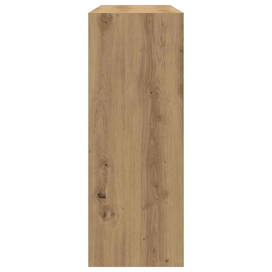 Table console chêne artisanal 105x30x80 cm bois d'ingénierie - 6