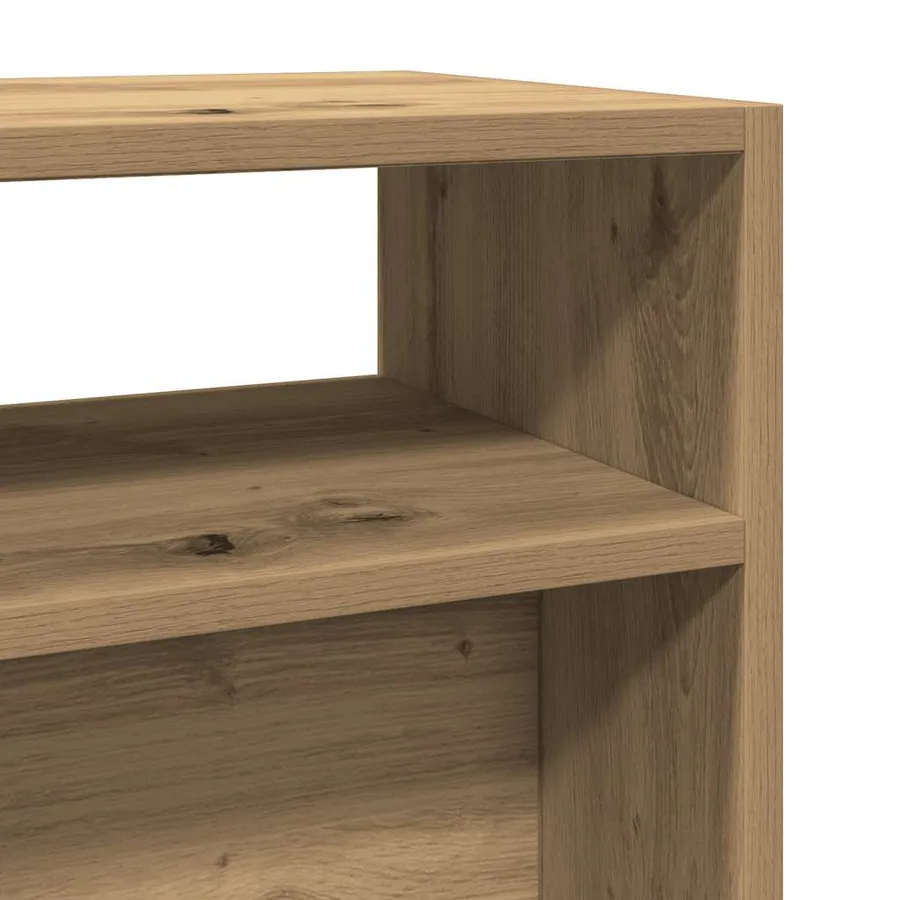 Table console chêne artisanal 105x30x80 cm bois d'ingénierie - 7