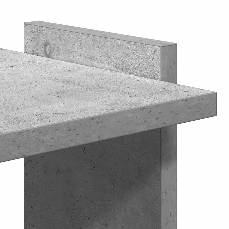 Bibliothèque à 3 niveaux gris béton 60x30x120cm bois ingénierie - 7