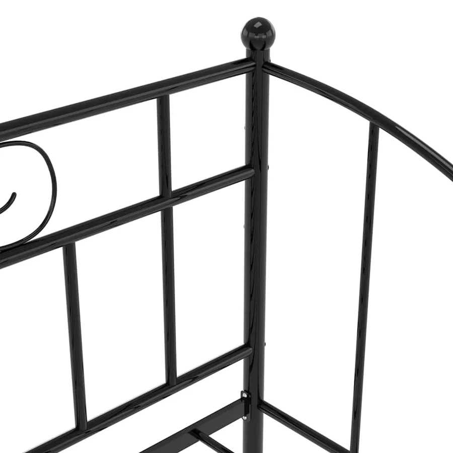 Cadre de canapé-lit extensible sans matelas Noir Métal 90x200cm - 10