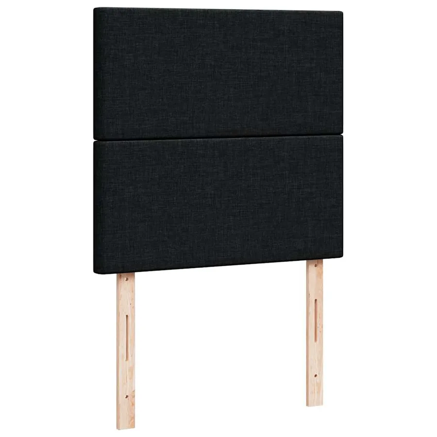 Cadre de lit ottoman avec matelas noir 90x190 cm tissu - 9