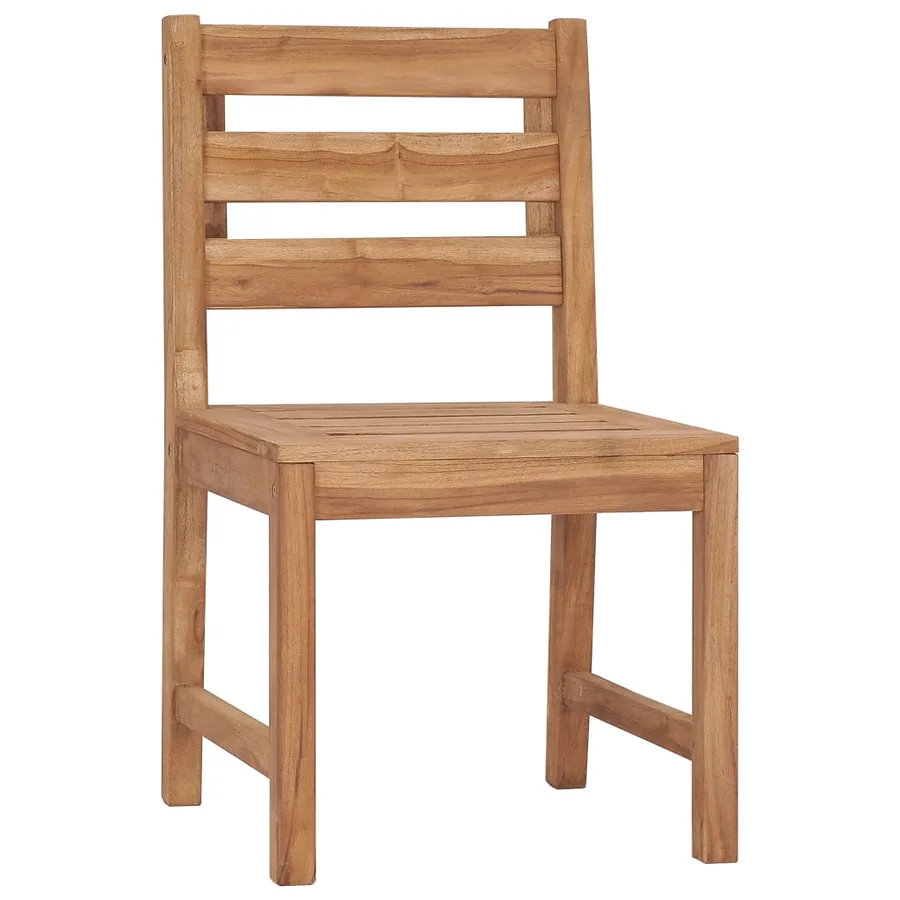 Chaises de jardin lot de 2 Bois de teck solide - 2