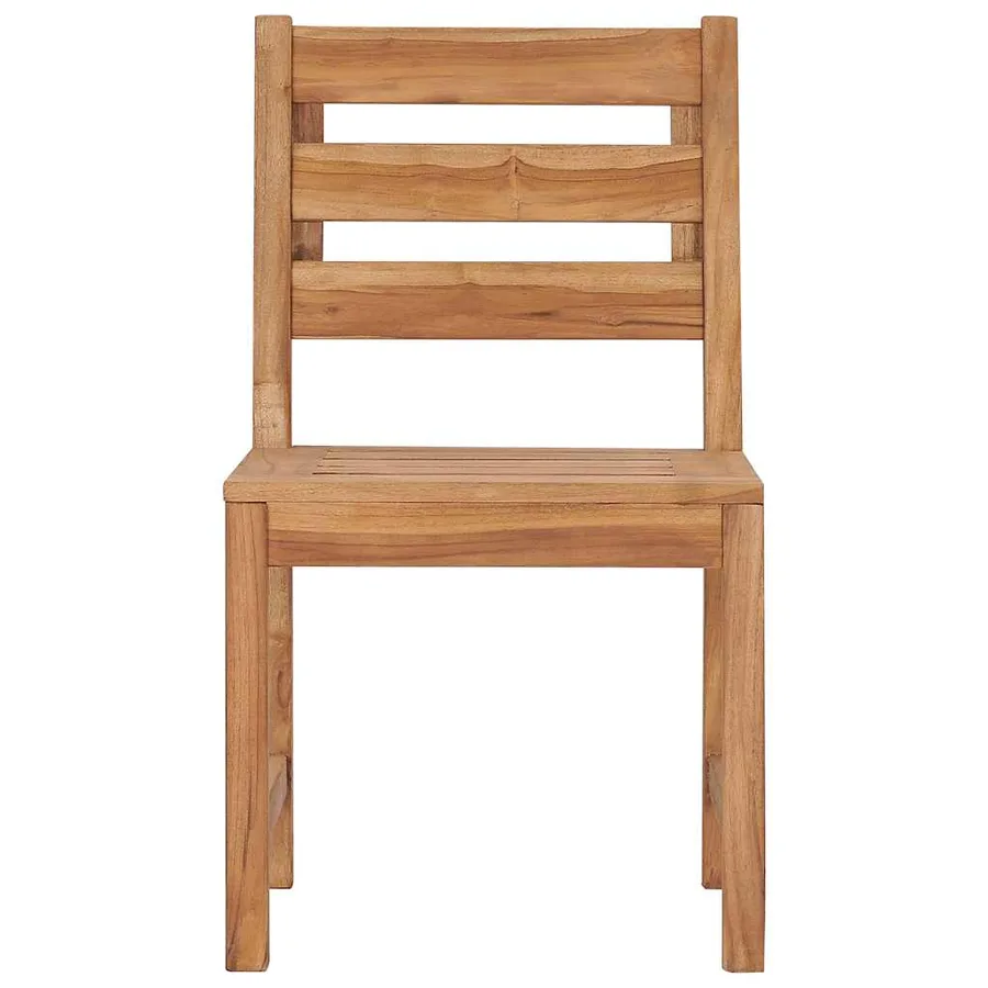 Chaises de jardin lot de 2 Bois de teck solide - 3