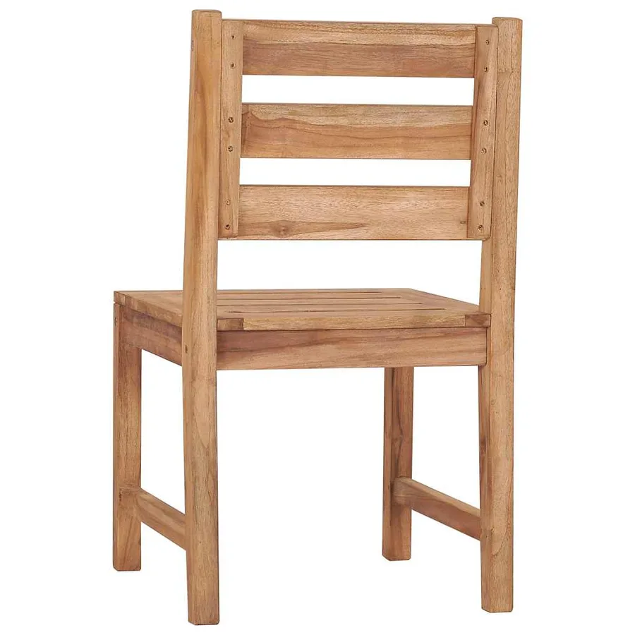 Chaises de jardin lot de 2 Bois de teck solide - 5