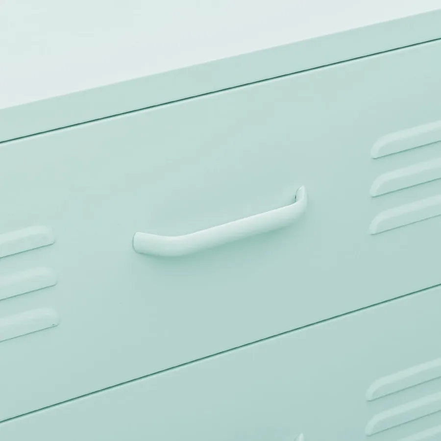 Commode Vert menthe 80x35x101,5 cm Acier - 7