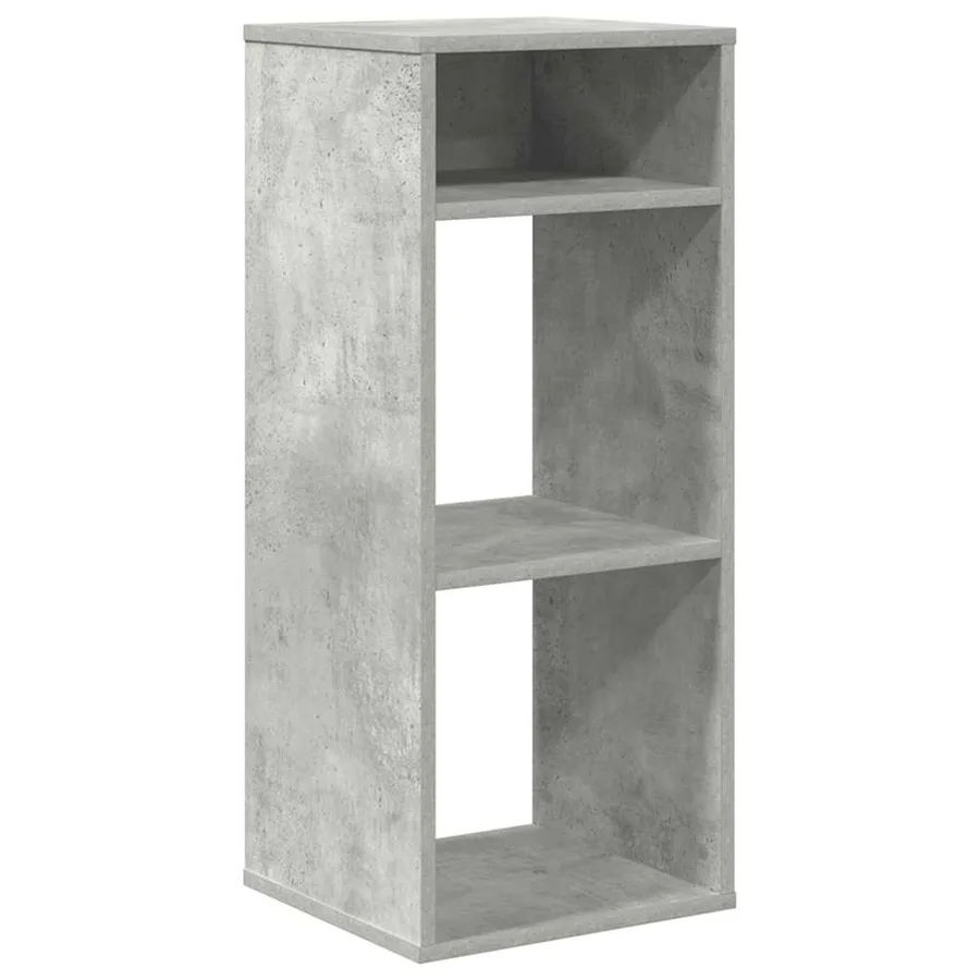 Bibliothèque gris béton 34x31x80 cm bois d’ingénierie - 2