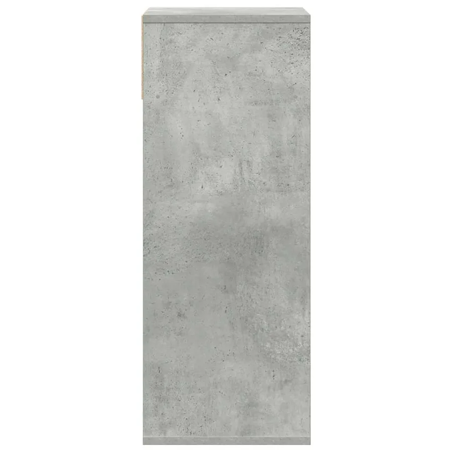 Bibliothèque gris béton 34x31x80 cm bois d’ingénierie - 5
