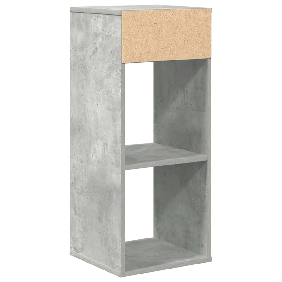 Bibliothèque gris béton 34x31x80 cm bois d’ingénierie - 6