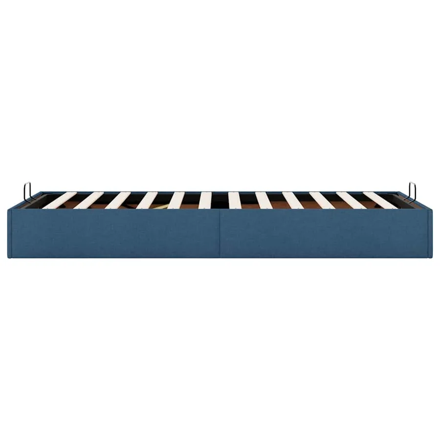 Cadre de lit ottoman sans matelas bleu 80x200 cm tissu - 8