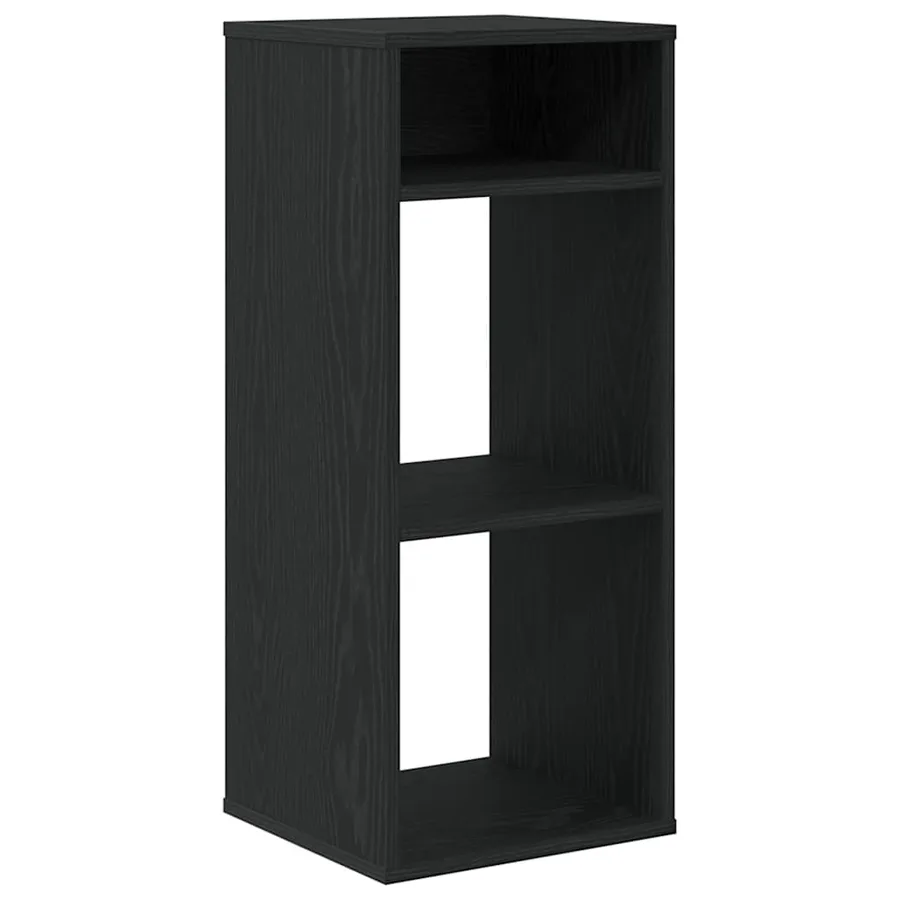 Bibliothèque noir 34x31x80 cm bois d'ingénierie - 2