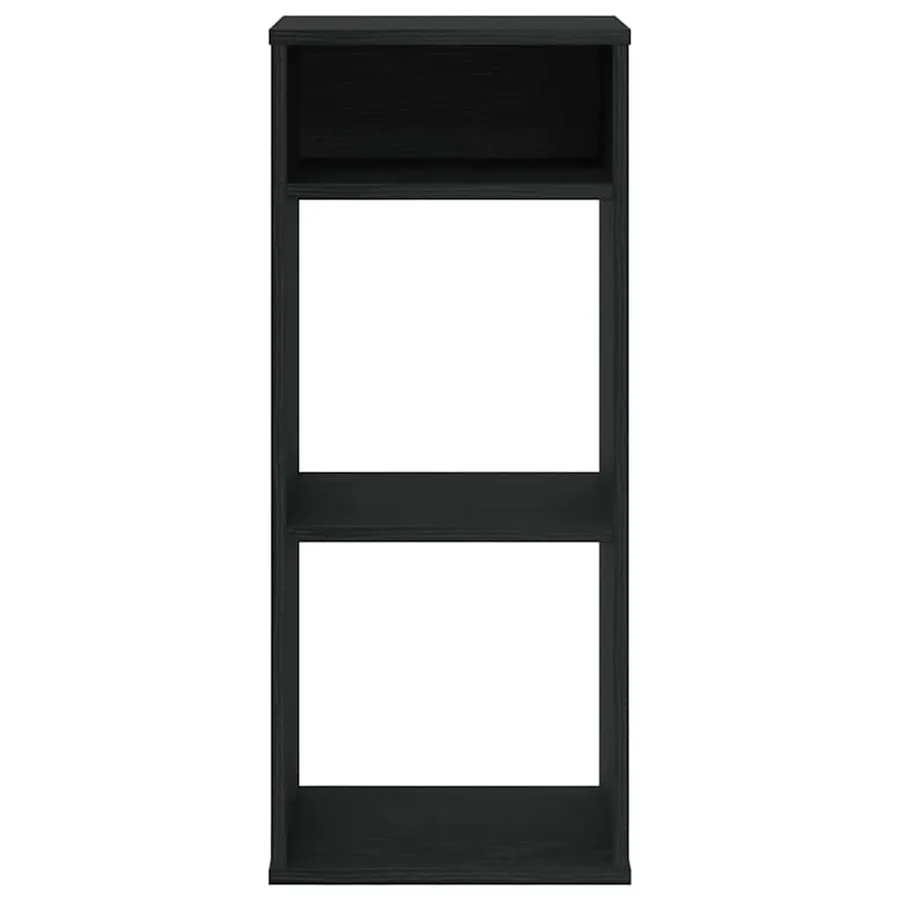Bibliothèque noir 34x31x80 cm bois d'ingénierie - 4