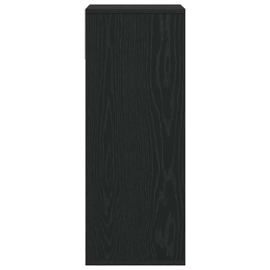 Bibliothèque noir 34x31x80 cm bois d'ingénierie - 5