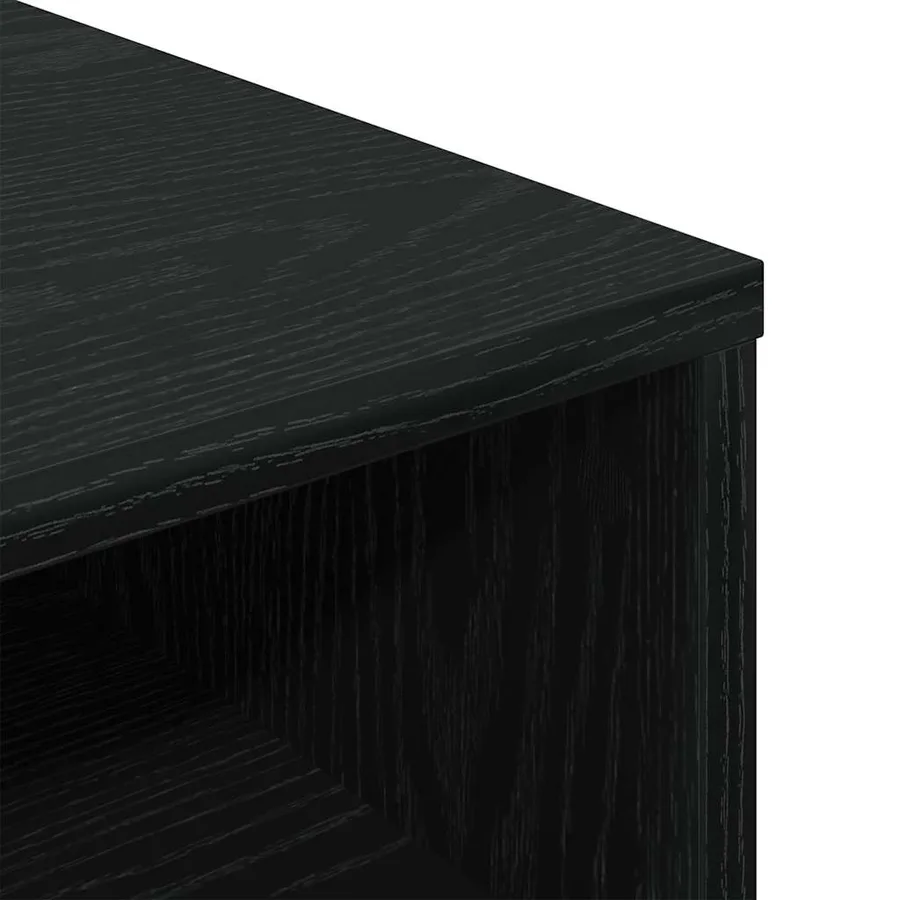 Bibliothèque noir 34x31x80 cm bois d'ingénierie - 7